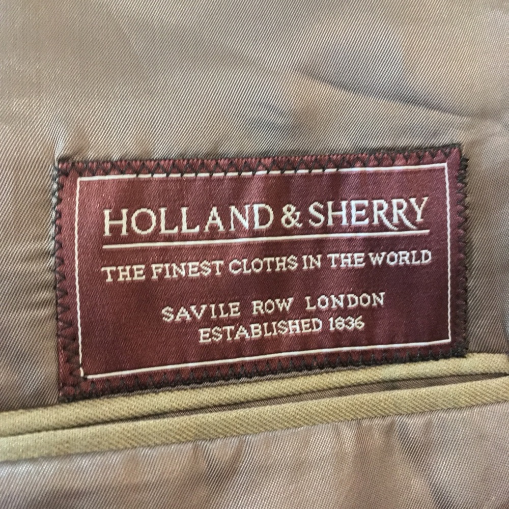 SAVILE ROW 2-Button Custom Pinstripe Tan Suit RARE - Picture 2 of 8